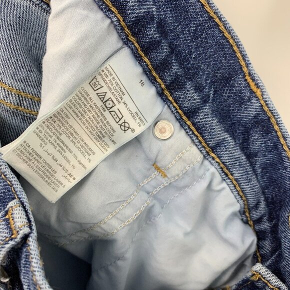 Old Navy Jeans High Rise Slouchy Straight Button Fly Blue Denim - Picture 9 of 9